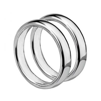 Wolframové snubní prsteny HWRTU01 4+4 mm - pár