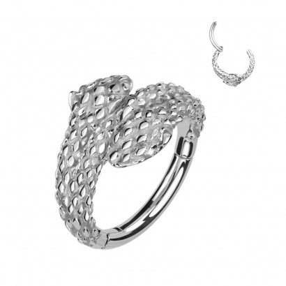 Ocelový kruh - helix / cartilage piercing had (1,2 x 8 mm)
