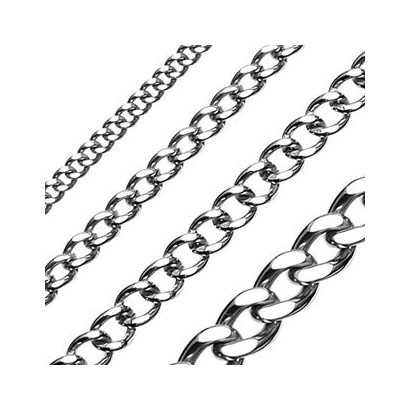 Ocelový řetízek, šíře 15 mm (63 cm)