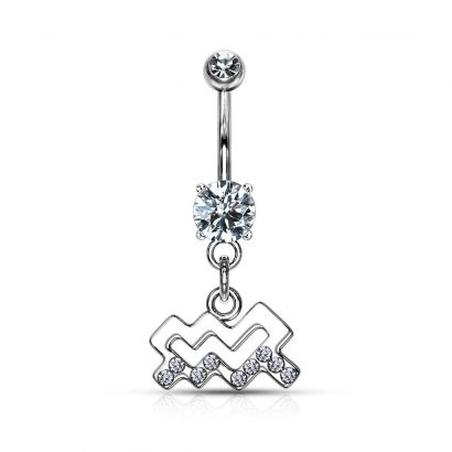 Piercing do pupíku - znamení vodnář
