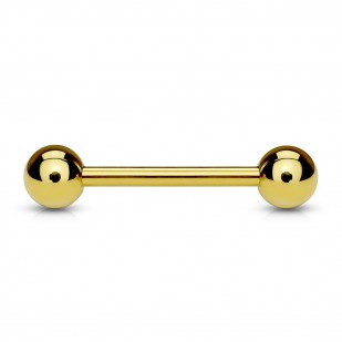 Pozlacený piercing do jazyka 1,6 x 16 x 6