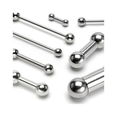 Cartilage piercing - činka (1,6 x 6 mm, 4 mm kuličky)
