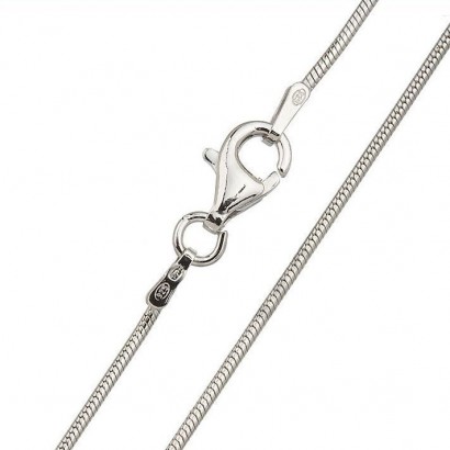Stříbrný řetízek - had 1 mm (36 + 5 cm, 2,76 g)