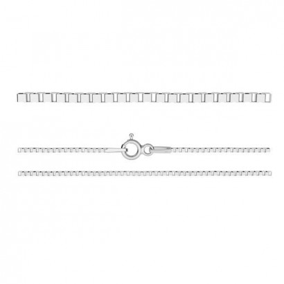 Stříbrný řetízek čtvercový, tl. 0,8 mm (50 cm, 1,80 g)