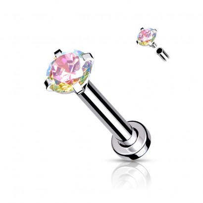 Piercing do brady / cartilage / tragus (1,2 x 8 mm, kamínek 2 mm)