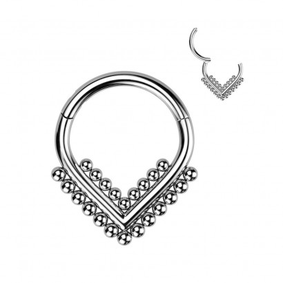 Segment helix / cartilage / tragus piercing TITAN (1,2 x 10 mm)