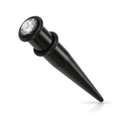 Akrylátový roztahovák do ucha se zirkonem (6 mm)