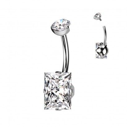Piercing do pupíku - TITAN (čirá)