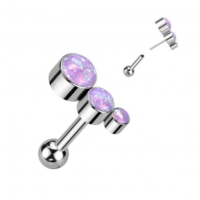 PUSH IN cartilage piercing do ucha TITAN (fialová)