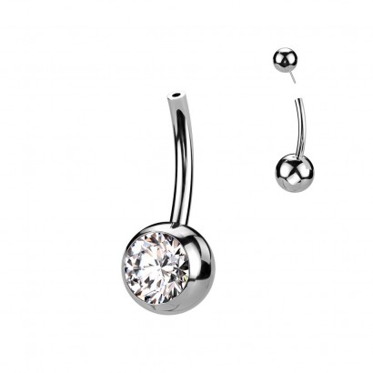 PUSH IN piercingu do pupíku TITAN (čirá)