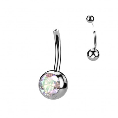 PUSH IN piercingu do pupíku TITAN (duhová)