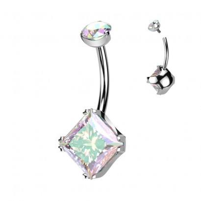 Piercing do pupíku - TITAN (duhová)