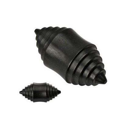 Stupňovitý plug do ucha - Ebony Wood průměr 16 mm