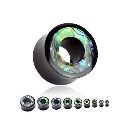 Plug do ucha z rohoviny vykládaný perletí (19 mm)