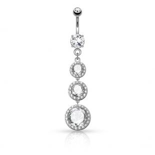 Luxusní piercing do pupíku