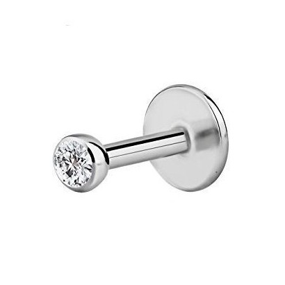 Piercing do brady - labreta, zirkon 3 mm (1,2 x 8)