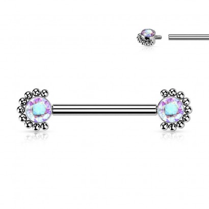 Piercing do bradavky z titanu (duhový)