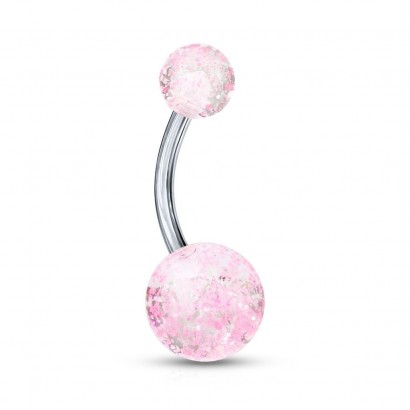 Piercing do pupíku - TITAN (růžová)