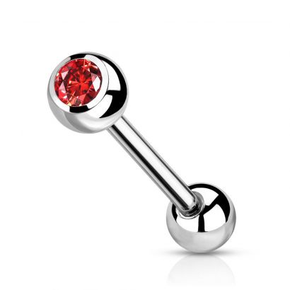 Piercing do jazyku TITAN (červená)