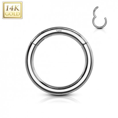 Zlatý piercing - segment kruh, Au 585/1000 (1,2 x 10 mm)