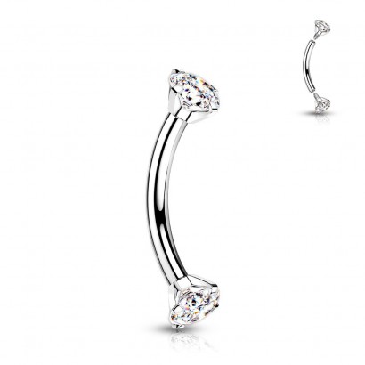 Piercing do obočí TITAN (čirá)