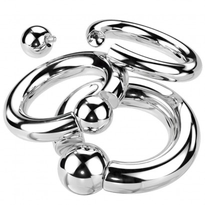 Piercing segment kruh s kuličkou TITAN (5 x 12 x 8 mm)