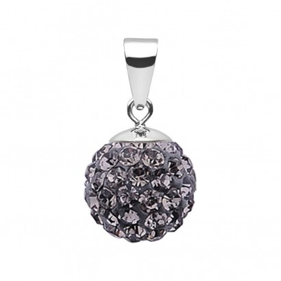 Stříbrný přívěsek s krystaly Crystals from Swarovski® Black Diamond