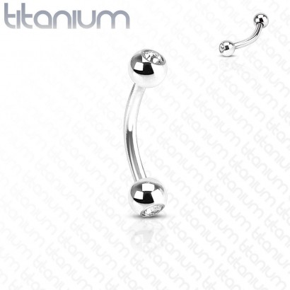 Piercing do obočí TITAN (1,2 x 12 x 3 mm)