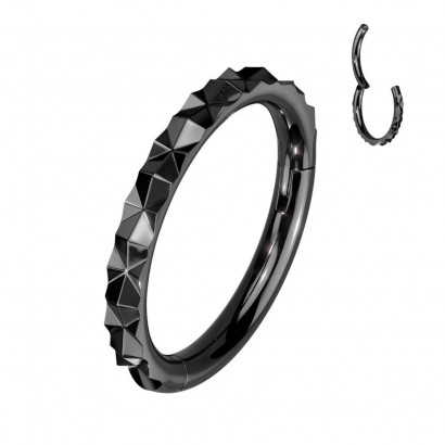 Piercing kruh segment černý 1,2 x 8 mm