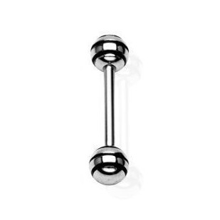 Piercing do jazyka - černé pruhy