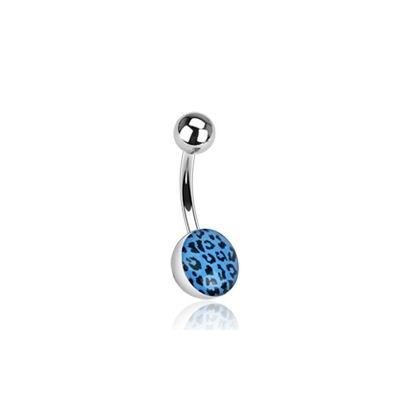 Piercing do pupíku - tygrovaný (modrá)