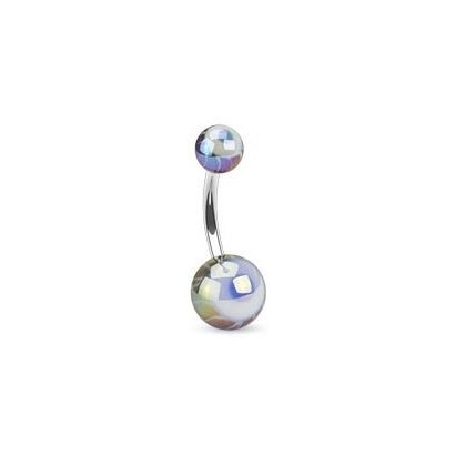 Piercing do pupíku - oko (modrá)