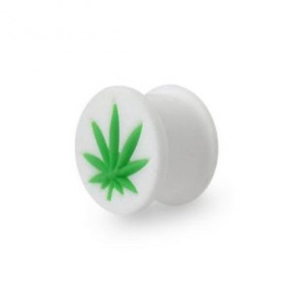 Silikonový plug do ucha - list (8 mm)