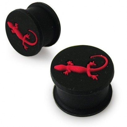 Plug silikon s červenou ješterkou (10 mm)