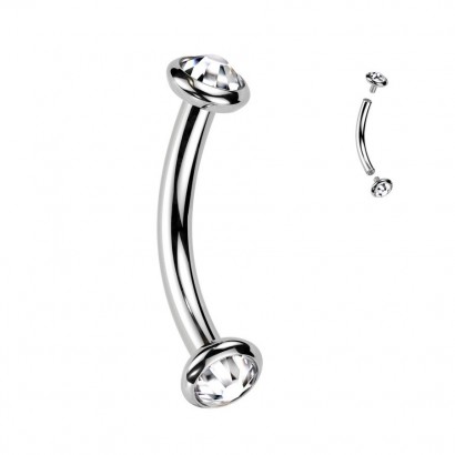 Piercing do obočí TITAN (čirá)