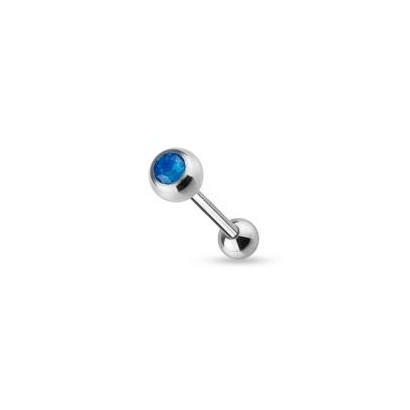 Piercing do jazyka - opalit (modrá)
