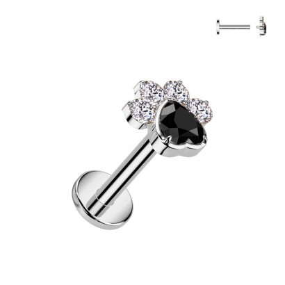 Piercing do brady - labreta TITAN (1,2 x 8 mm)