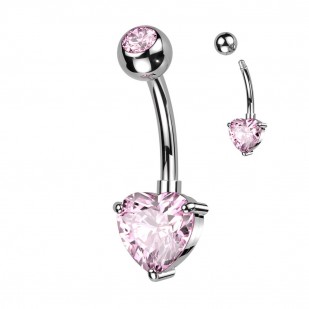 Piercing do pupíku se srdíčkem