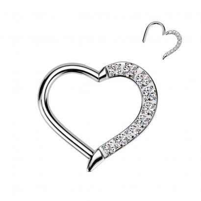 Piercing segment TITAN srdíčko (1,2 x 10 mm)