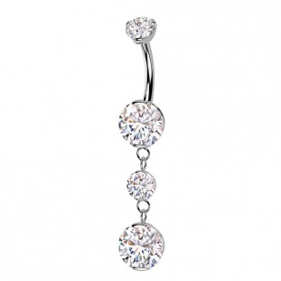 Visací piercing do pupíku - TITAN