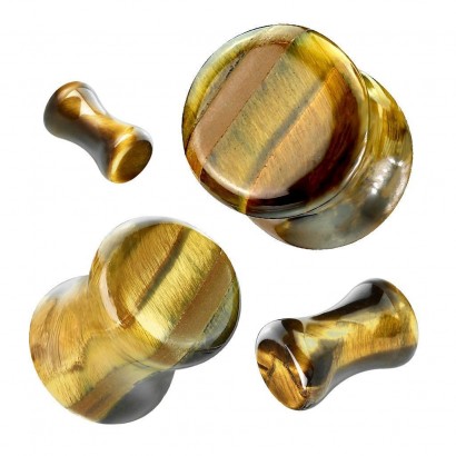 Plug do ucha z tygřího oka (8 mm)