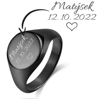 Personalizovaný ocelový prsten (61)