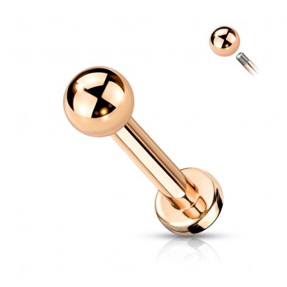 Zlacený piercing do brady TITAN (1,2 x 8 mm)