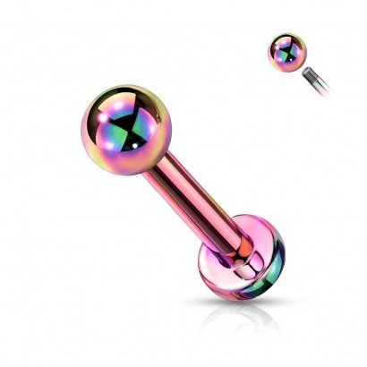 Duhový piercing do brady TITAN (1,2 x 8 mm)