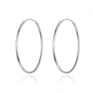 Stříbrné dámské náušnice kruhy 14 mm