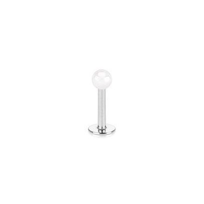 Piercing do brady - labreta (bílá)