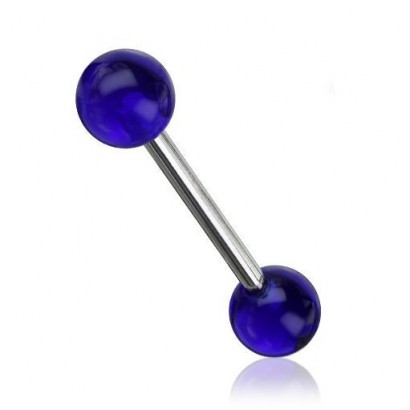 Piercing do jazyka (tmavě modrá)