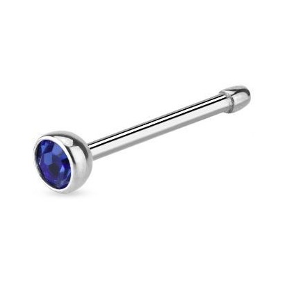 Piercing do nosu - kamínek (tmavě modrá)