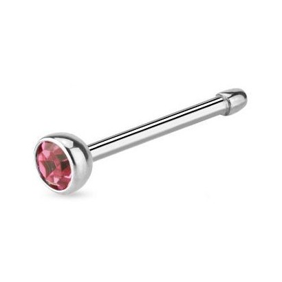 Piercing do nosu - kamínek (růžová)