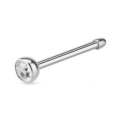 Piercing do nosu - kamínek (čirá)